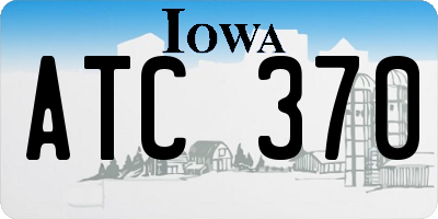 IA license plate ATC370