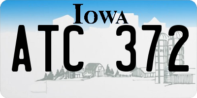 IA license plate ATC372