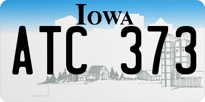 IA license plate ATC373