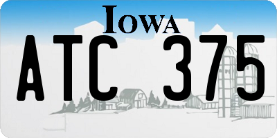 IA license plate ATC375