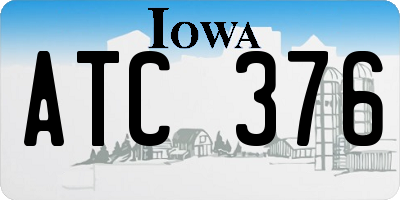 IA license plate ATC376