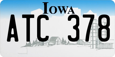IA license plate ATC378