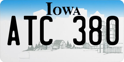 IA license plate ATC380