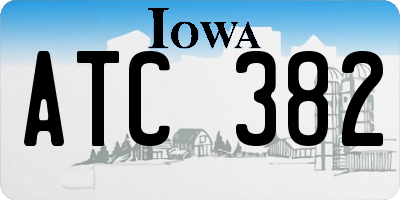 IA license plate ATC382