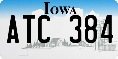 IA license plate ATC384
