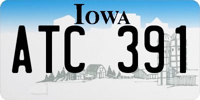 IA license plate ATC391