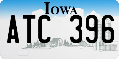 IA license plate ATC396