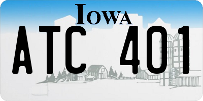 IA license plate ATC401