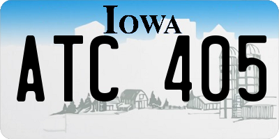IA license plate ATC405