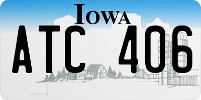 IA license plate ATC406
