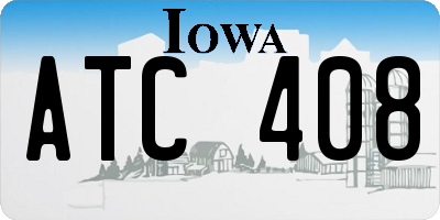 IA license plate ATC408