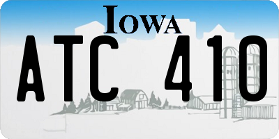 IA license plate ATC410