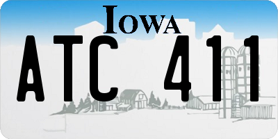 IA license plate ATC411