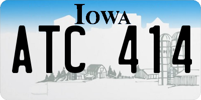 IA license plate ATC414