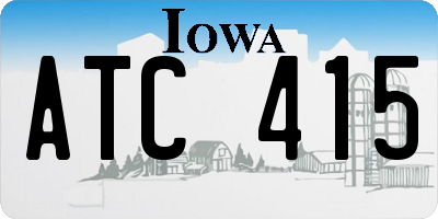 IA license plate ATC415