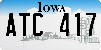 IA license plate ATC417