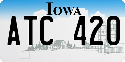 IA license plate ATC420