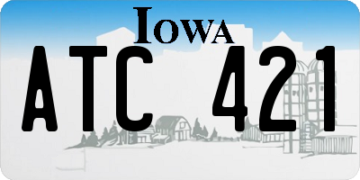 IA license plate ATC421