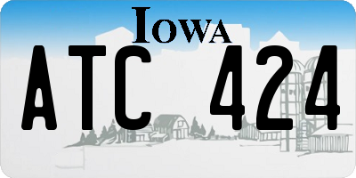 IA license plate ATC424