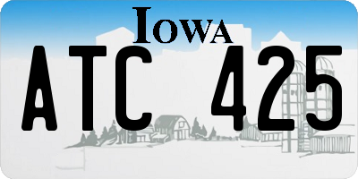 IA license plate ATC425