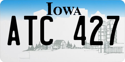 IA license plate ATC427