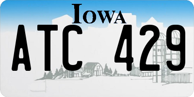 IA license plate ATC429