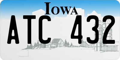 IA license plate ATC432