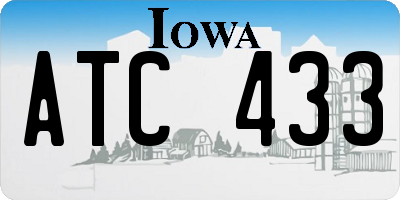 IA license plate ATC433