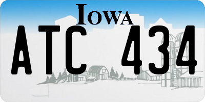 IA license plate ATC434
