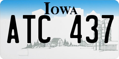 IA license plate ATC437