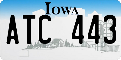 IA license plate ATC443