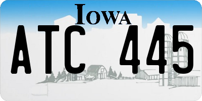 IA license plate ATC445