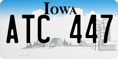 IA license plate ATC447