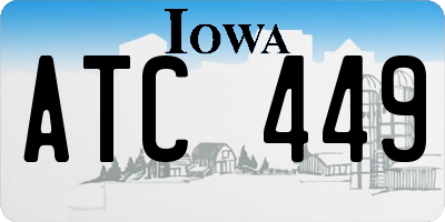 IA license plate ATC449