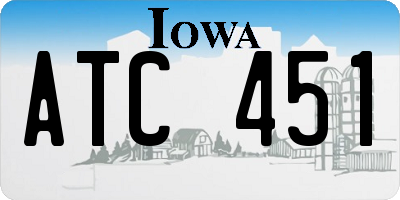 IA license plate ATC451