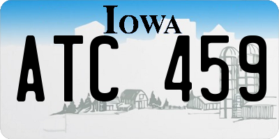 IA license plate ATC459