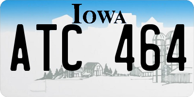 IA license plate ATC464