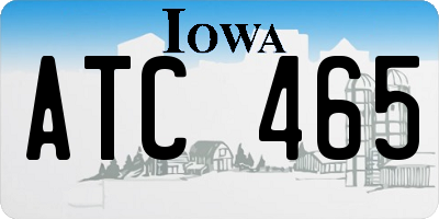 IA license plate ATC465