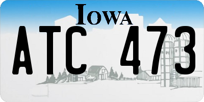 IA license plate ATC473