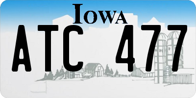 IA license plate ATC477