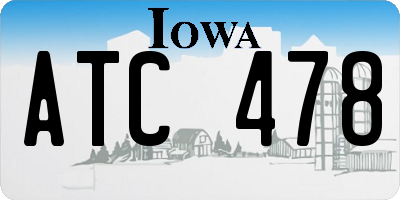 IA license plate ATC478
