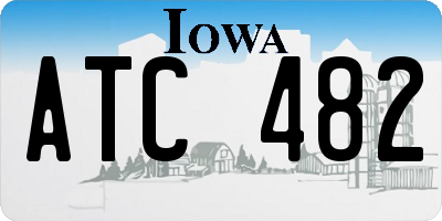 IA license plate ATC482