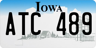 IA license plate ATC489