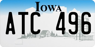 IA license plate ATC496