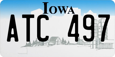 IA license plate ATC497