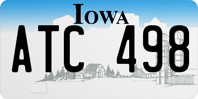 IA license plate ATC498