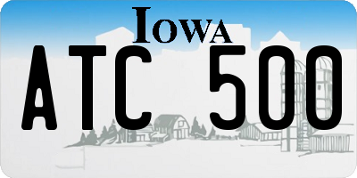 IA license plate ATC500