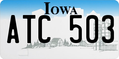 IA license plate ATC503
