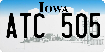 IA license plate ATC505