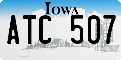 IA license plate ATC507